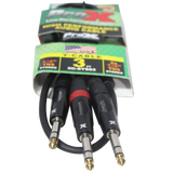 3 Ft. 1/4" TRS-M to Dual 1/4" TRS-M High Performance Audio Cable