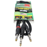 5 Ft. 1/4" TRS-M to Dual 1/4" TRS-M High Performance Audio Cable