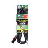 10 Ft. 1/4" TRS-M Stereo to Dual XLR3-M High Performance Y Cable