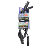 3' FT Dual Powerkon to Dual DMX Combo Link Jumper Cable