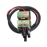 6' FT Dual Powerkon to XLR Dual Audio Combo Link Jumper Cable