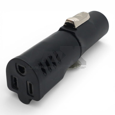 Edison Nema 515R Female to True1 Male Black locking Connector Power Coupler Adapter