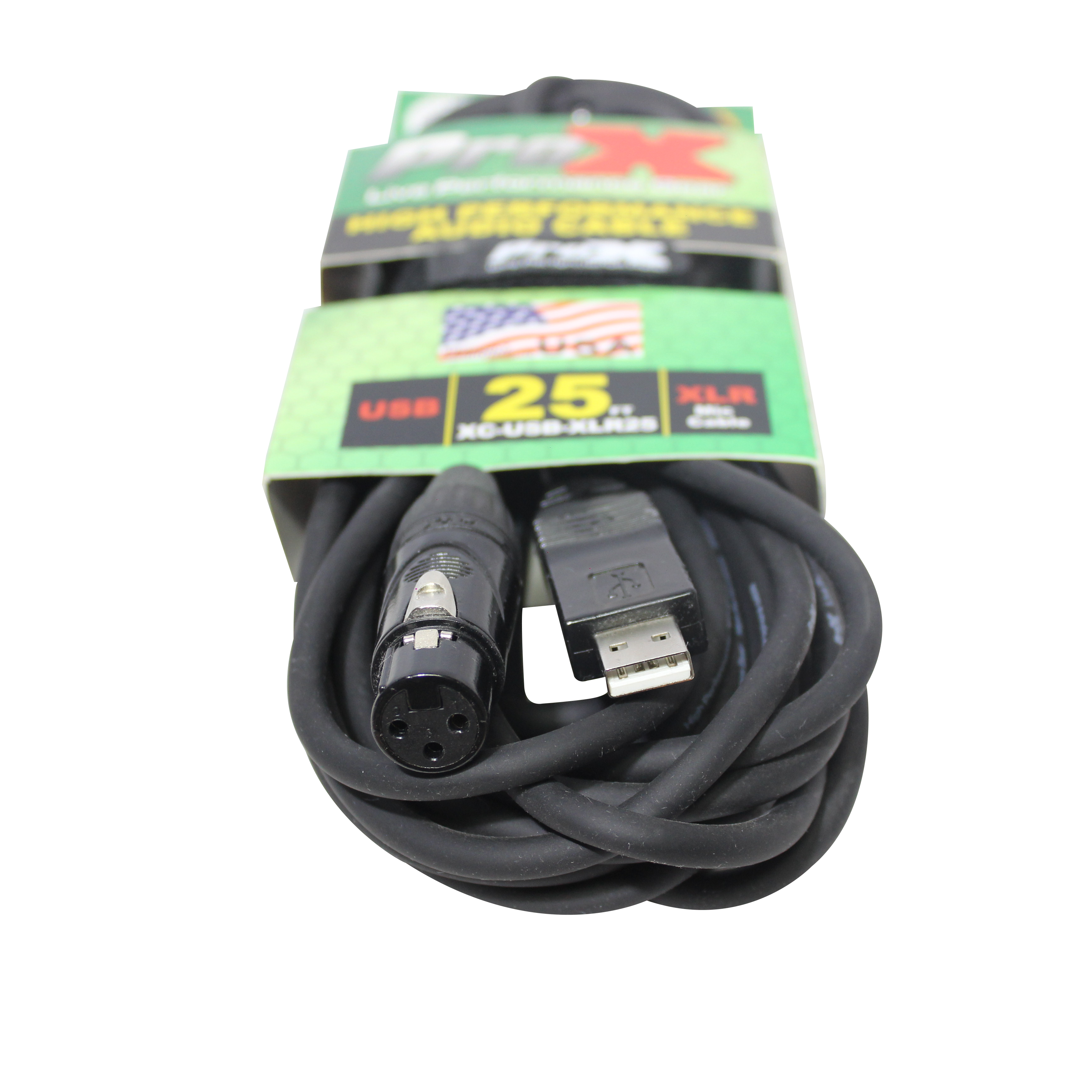 25 Ft XLR-F to USB High Performance Audio Cable