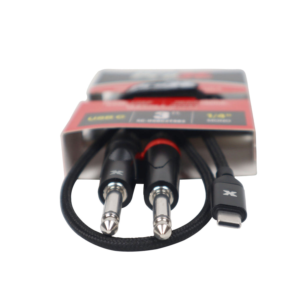3FT USB-C to Dual 1/4" TS