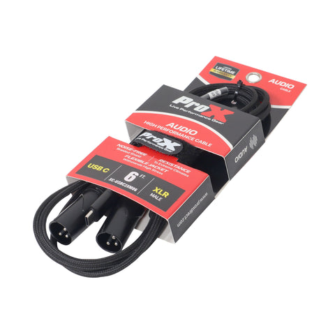 6FT USB-C to Dual XLR-M