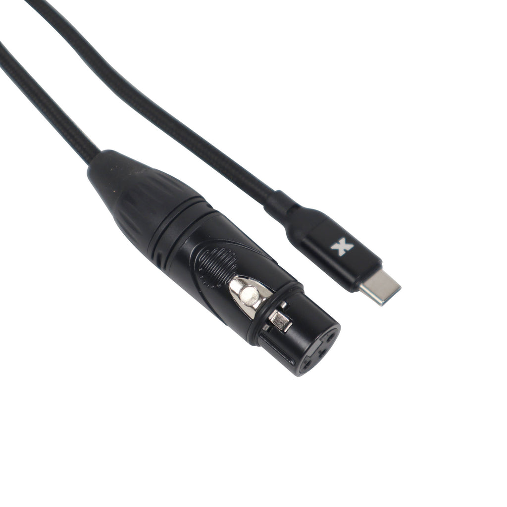 5FT USB-C to XLR Female Audio Cable – Smartphone and Laptop to Mixer, Amplifier, Powered Speaker and Console Interface