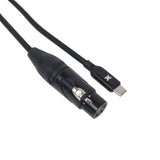 5FT USB-C to XLR Female Audio Cable – Smartphone and Laptop to Mixer, Amplifier, Powered Speaker and Console Interface