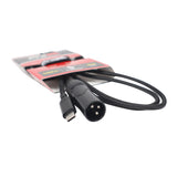 5FT USB-C to XLR Male Audio Cable – Smartphone and Laptop to Mixer, Amplifier, Powered Speaker and Console Interface