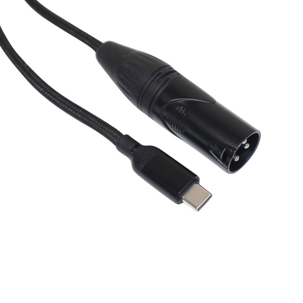 10FT USB-C to XLR Male Audio Cable – Smartphone and Laptop to Mixer, Amplifier, Powered Speaker and Console Interface