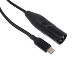 10FT USB-C to XLR Male Audio Cable – Smartphone and Laptop to Mixer, Amplifier, Powered Speaker and Console Interface