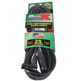 25' Ft High Performance Right-angle XLR-F to XLR-M Audio Balanced Cable