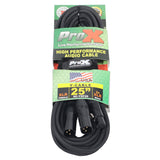 25' Ft High Performace Y-Cable XLR-F to Dual XLR-M Audio Cable