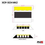 5-Channel Rubber Cable Protector Ramp Speed Bump Cover Indoor Outdoor – Supports up to 60 Tons