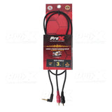 3' Ft Premium 3.5mm 1/8” Mini TRS to Dual RCA-M Unbalanced Y-Cable
