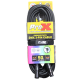 50 Ft. DMX XLR3-M to XLR3-F Premium Cable