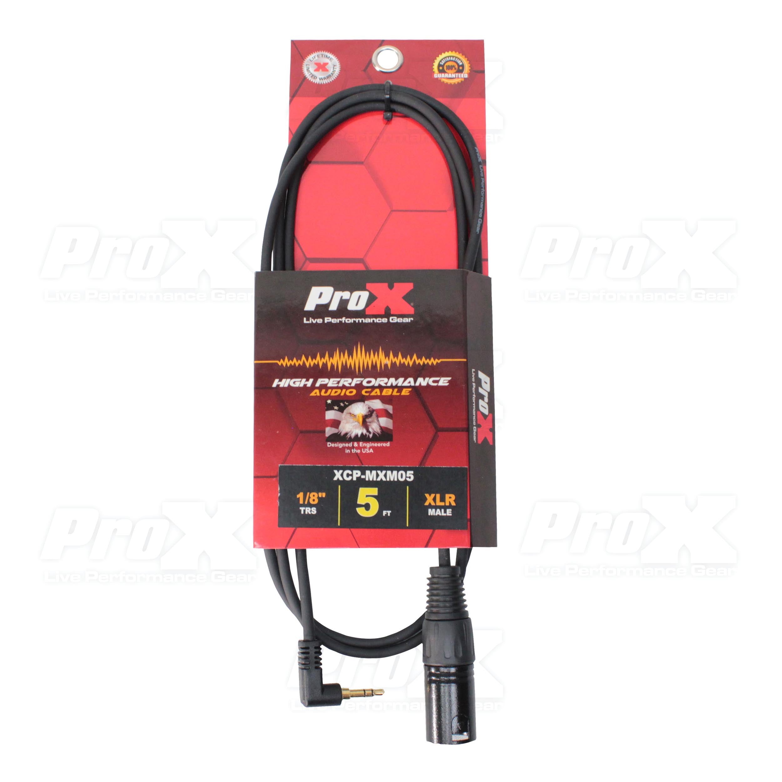 5 Ft. Unbalanced 1/8" (3.5mm) TRS Mini to XLR-M Premium Audio Cable