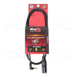 5 Ft. Unbalanced 1/8" (3.5mm) TRS Mini to XLR-M Premium Audio Cable