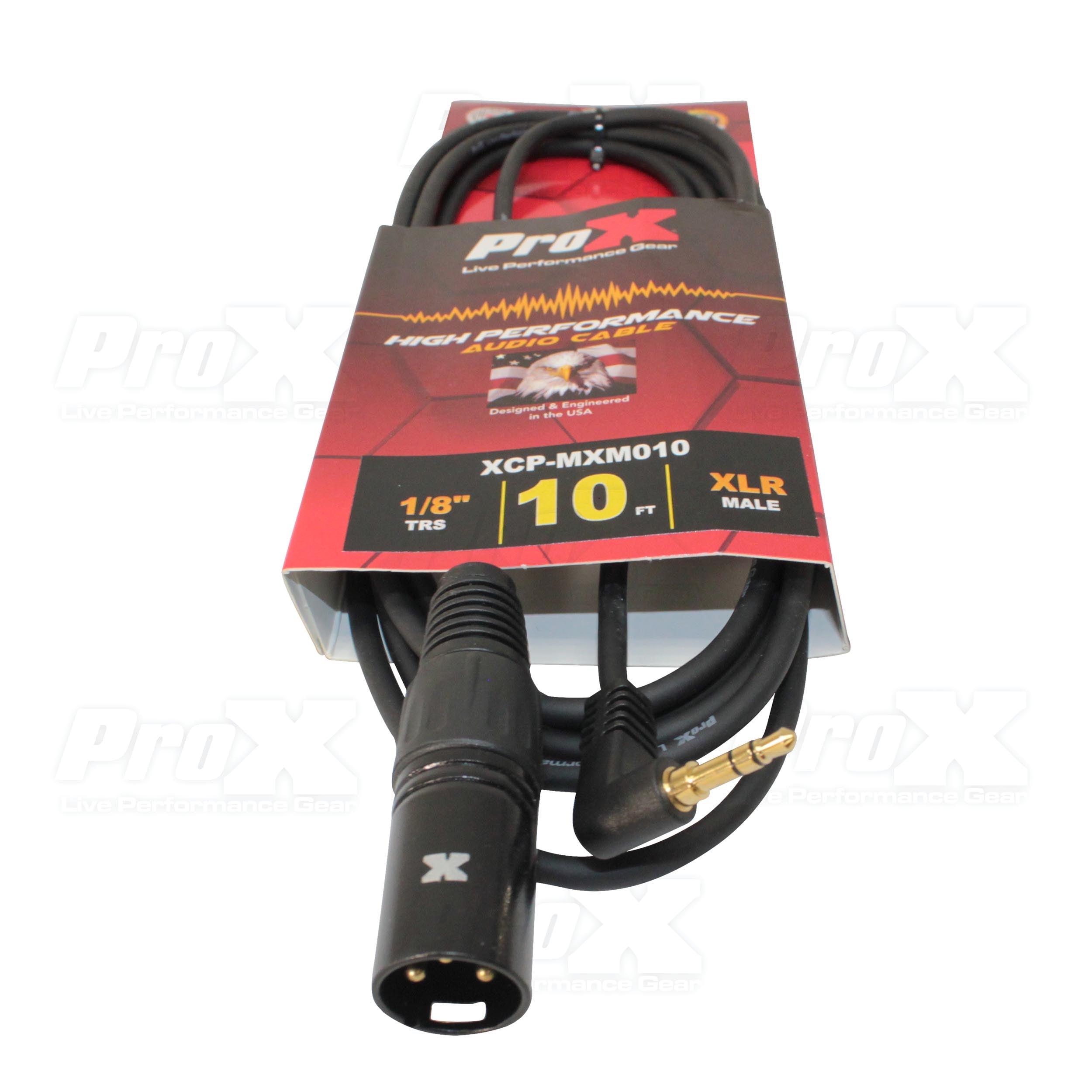 10 Ft. Unbalanced 1/8" (3.5mm) TRS Mini to XLR-M Premium Audio Cable
