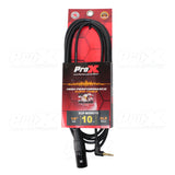 10 Ft. Unbalanced 1/8" (3.5mm) TRS Mini to XLR-M Premium Audio Cable