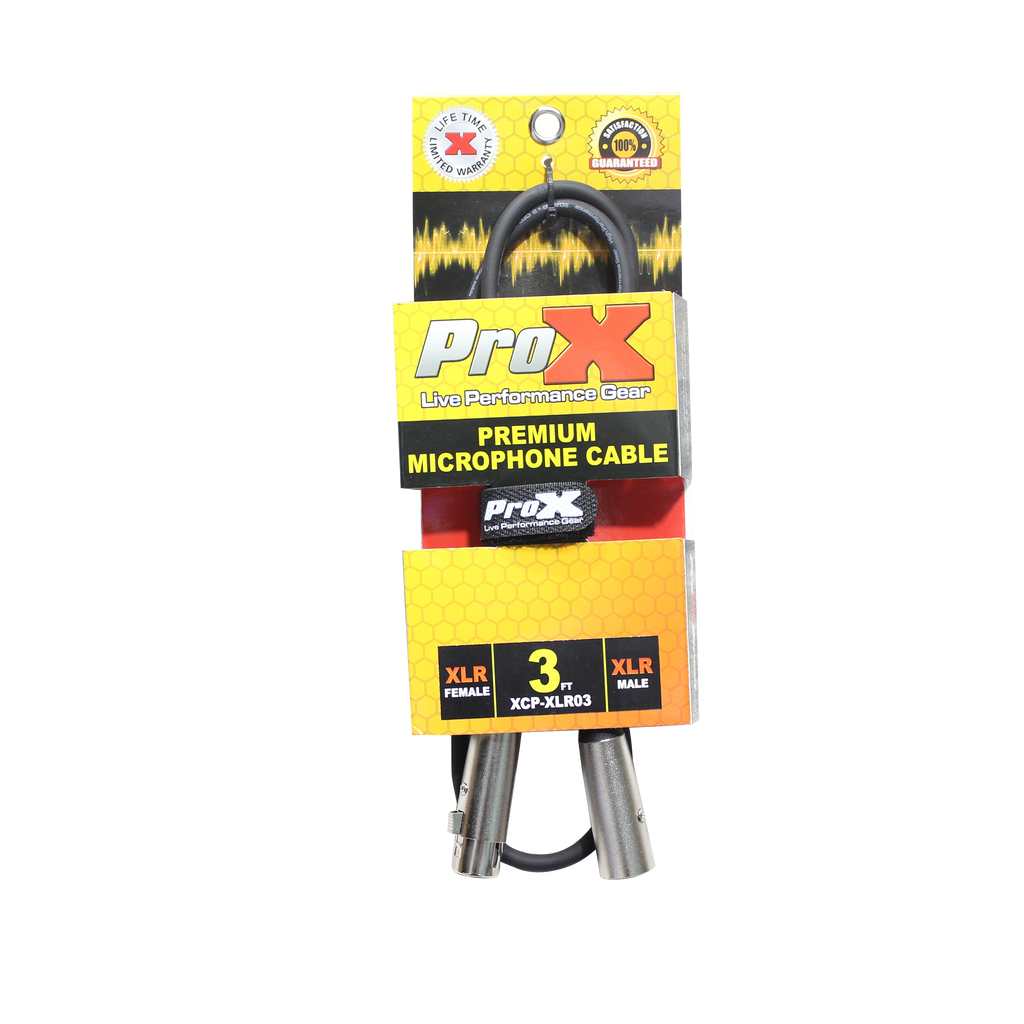 3 Ft. Balanced XLR3-F to XLR3-M Premium Audio Microphone Cable