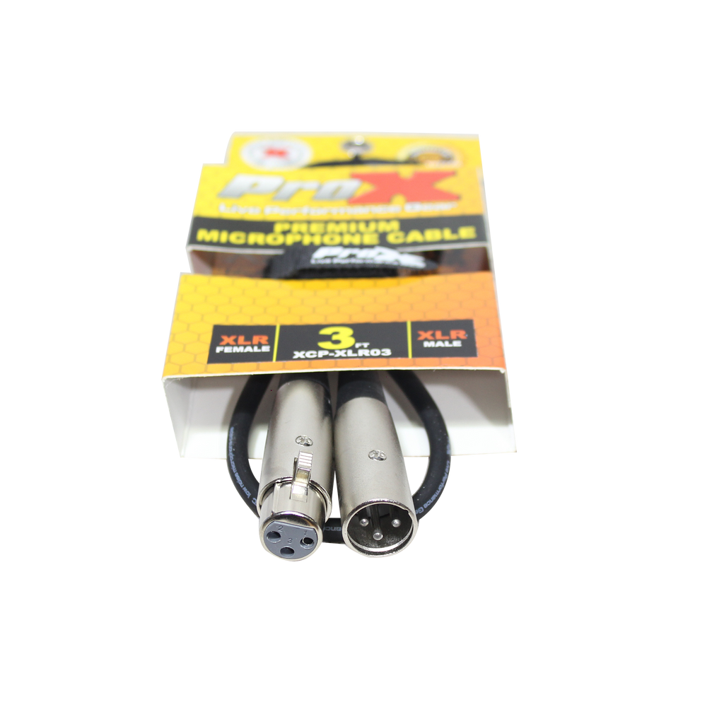 3 Ft. Balanced XLR3-F to XLR3-M Premium Audio Microphone Cable