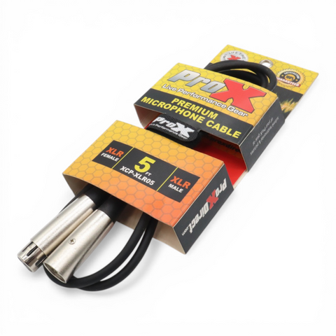 5 Ft. Balanced XLR3-F to XLR3-M Premium Audio Microphone Cable
