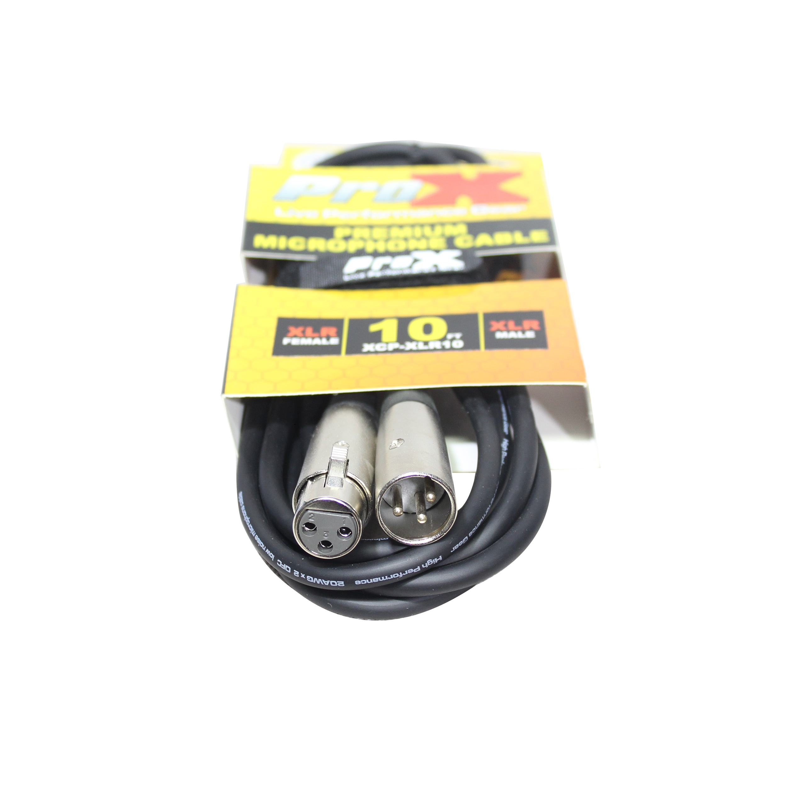 10 Ft. Balanced XLR3-F to XLR3-M Premium Audio Microphone Cable