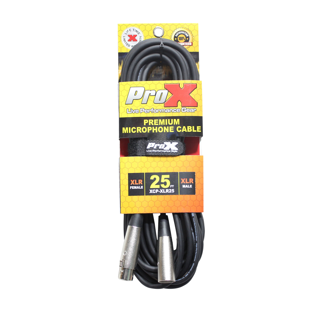 25 Ft. Balanced XLR-F to XLR-M Premium Audio Microphone Cable
