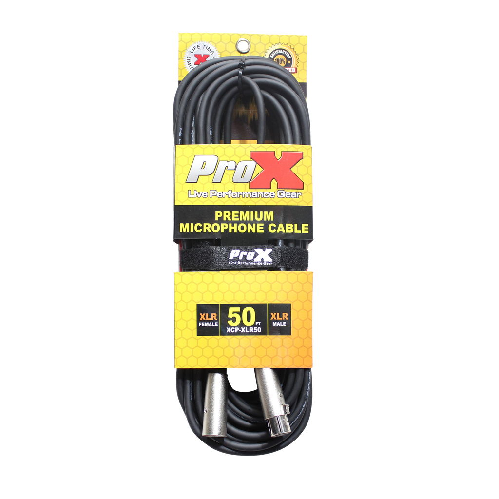 50 Ft. Balanced XLR3-F to XLR3-M Premium Audio-Microphone Cable