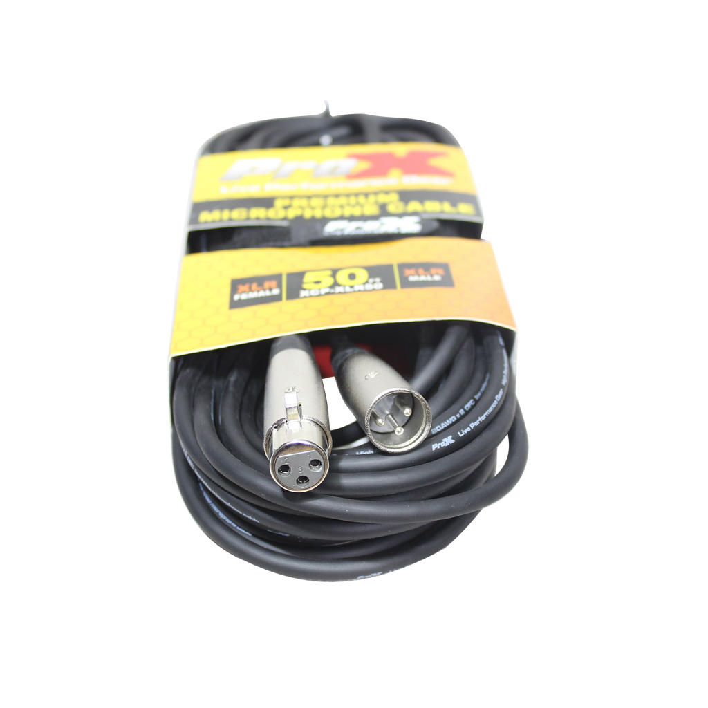 50 Ft. Balanced XLR3-F to XLR3-M Premium Audio-Microphone Cable