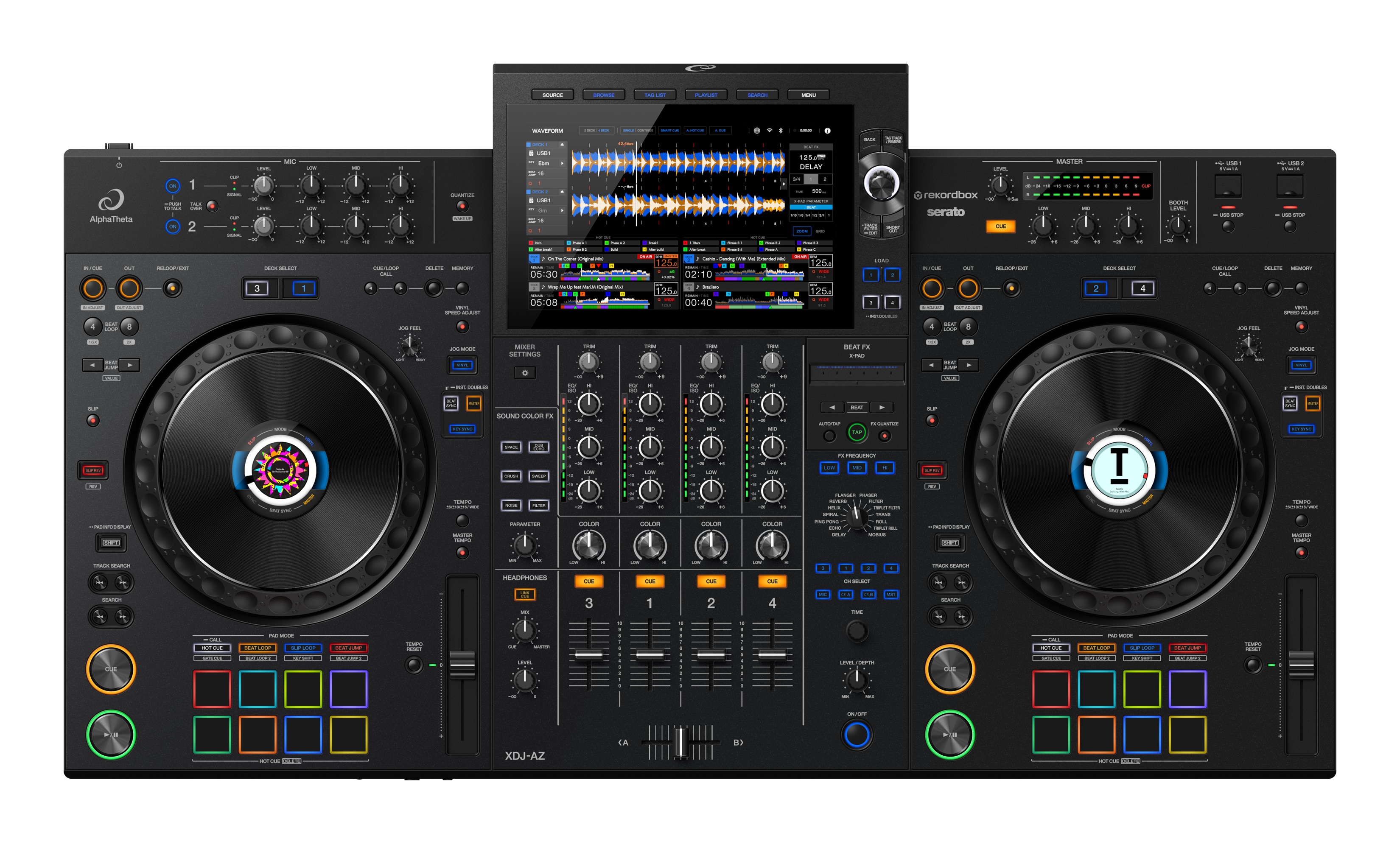 Alpha-Theta XDJ-AZ - 4 Channel Professional all-in-one DJ System