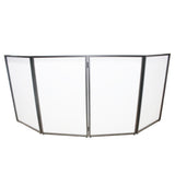 Four Panel Party Black Frame Collapse and Go DJ Facade, Two Side corner Shelves, Carry Bag, 4xBlack and 4xWhite Scrims