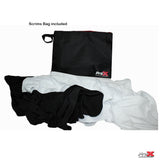 Black Frame 6 Ft foldable 4 Panel Tabletop DJ Facade Front Board booth with Black and White Scrims and poratble bag