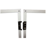 Four Panel Wedding White Frame Collapse and Go DJ Facade, Two Side corner Shelves, Carry Bag, 4xBlack and 4xWhite Scrims