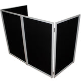 Four Panel Wedding White Frame Collapse and Go DJ Facade, Two Side corner Shelves, Carry Bag, 4xBlack and 4xWhite Scrims