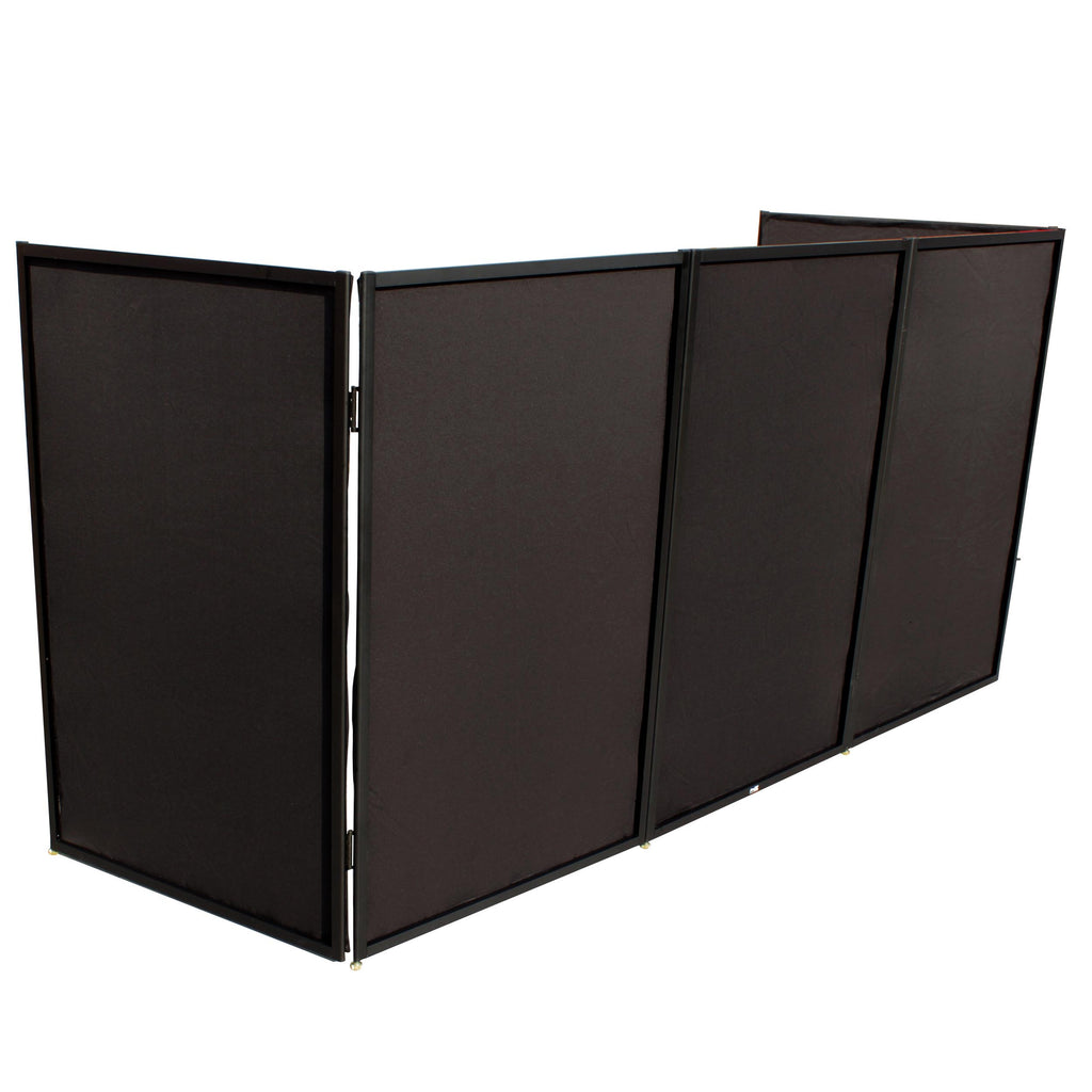 5 Panel Black Frame DJ Facade W-Stainless Quick Release 180 Deg. Hinges