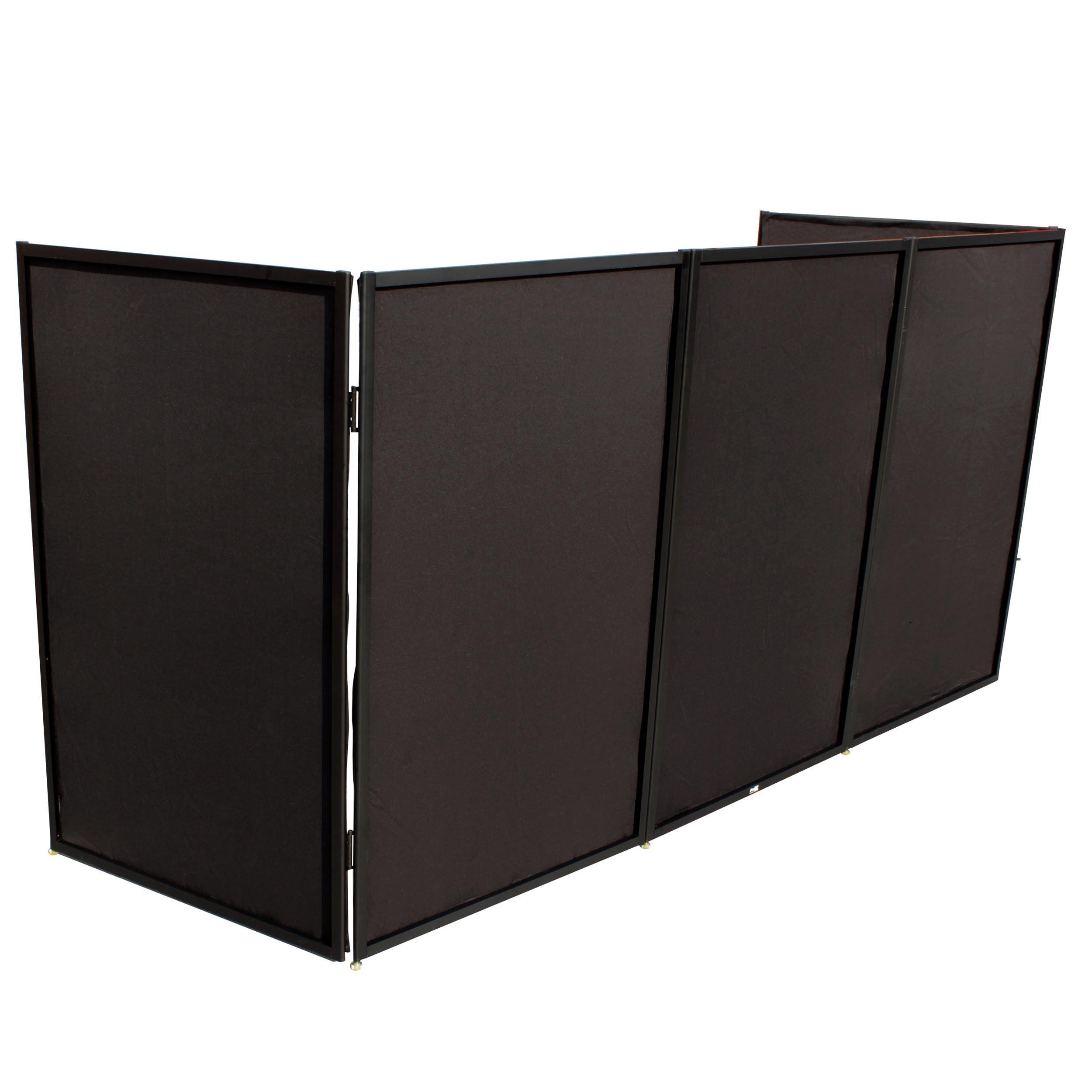 5 Panel Black Frame DJ Facade W-Stainless Quick Release 180 Deg. Hinges