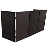 5 Panel Black Frame DJ Facade W-Stainless Quick Release 180 Deg. Hinges