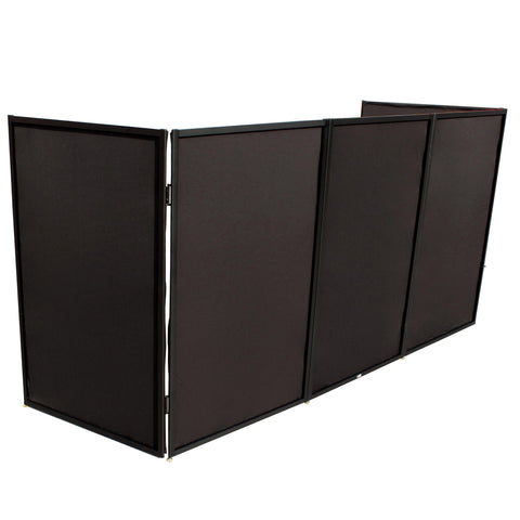 5 Panel Black Frame DJ Facade W-Stainless Quick Release 180 Deg. Hinges