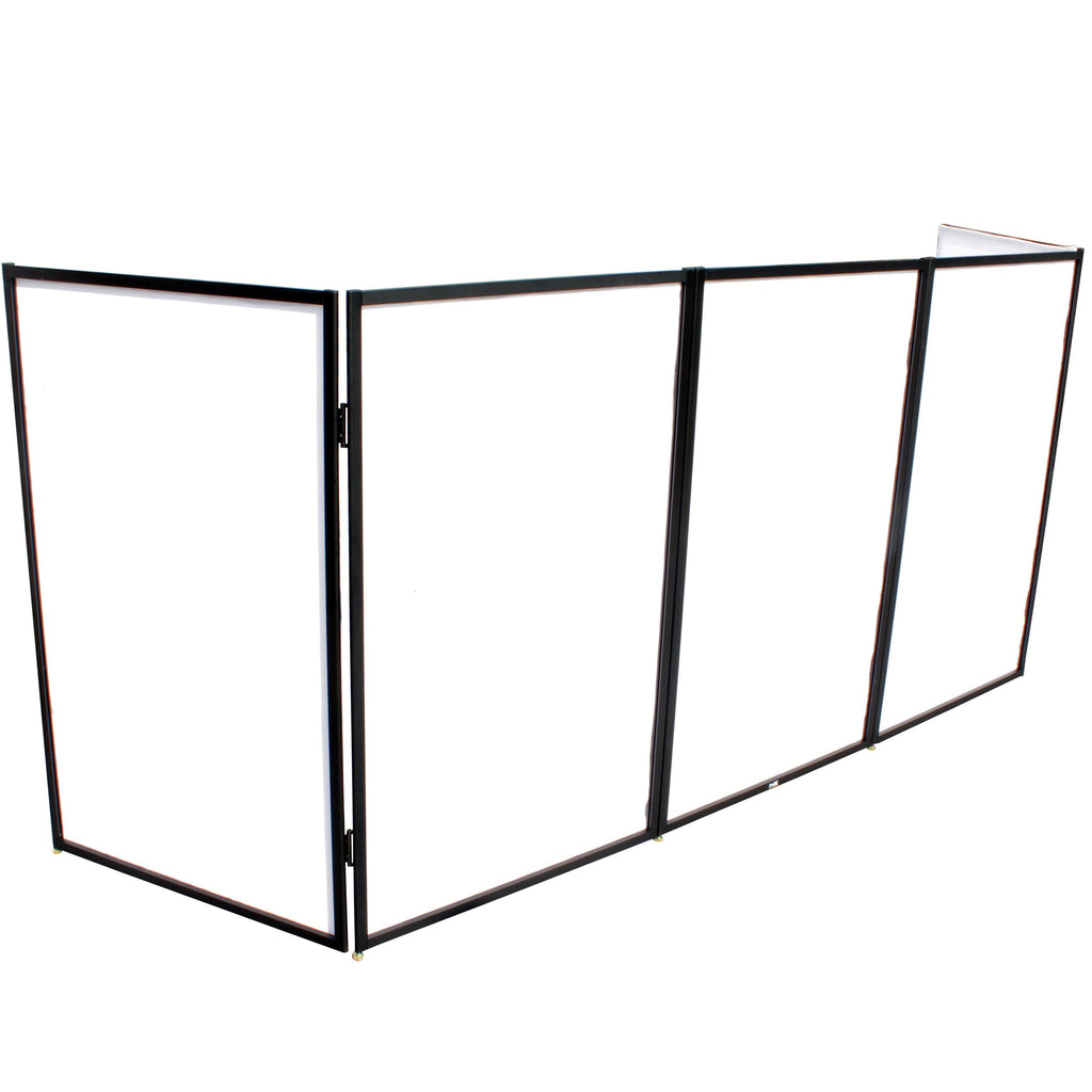 5 Panel Black Frame DJ Facade W-Stainless Quick Release 180 Deg. Hinges