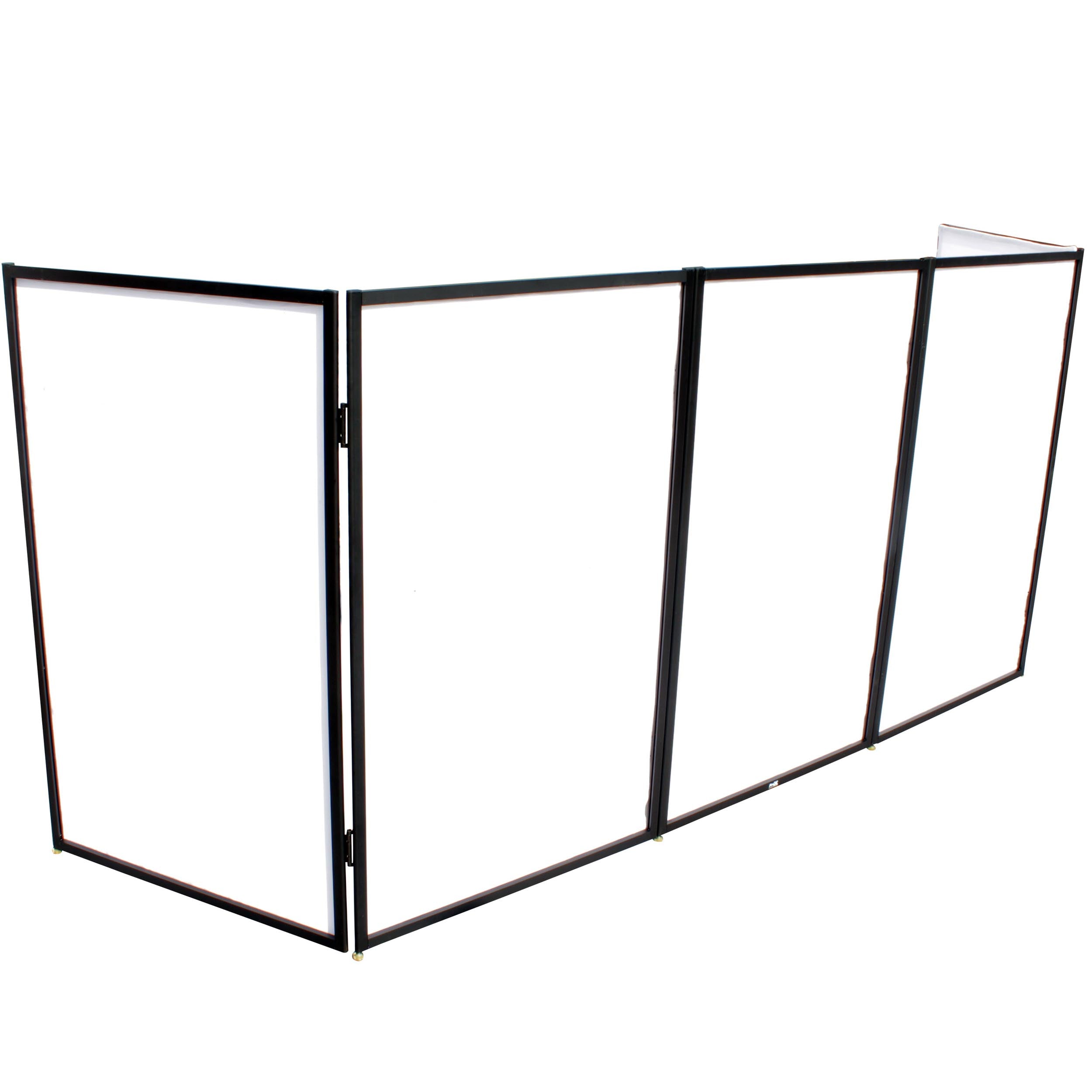 5 Panel Black Frame DJ Facade W-Stainless Quick Release 180 Deg. Hinges