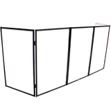 5 Panel Black Frame DJ Facade W-Stainless Quick Release 180 Deg. Hinges