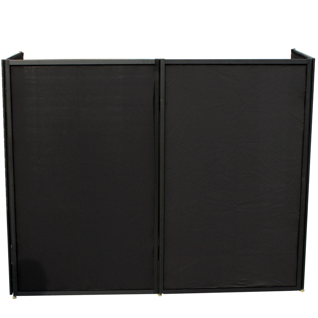 5 Panel Black Frame DJ Facade W-Stainless Quick Release 180 Deg. Hinges