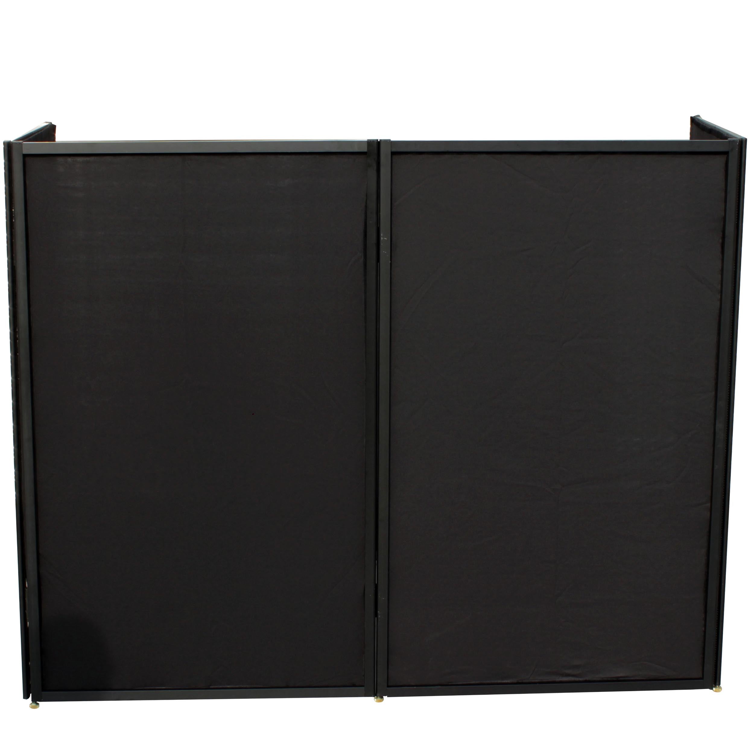 5 Panel Black Frame DJ Facade W-Stainless Quick Release 180 Deg. Hinges