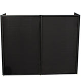 5 Panel Black Frame DJ Facade W-Stainless Quick Release 180 Deg. Hinges