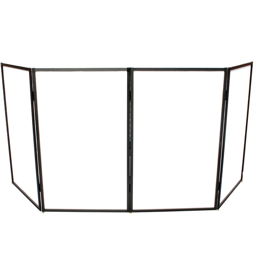 5 Panel Black Frame DJ Facade W-Stainless Quick Release 180 Deg. Hinges