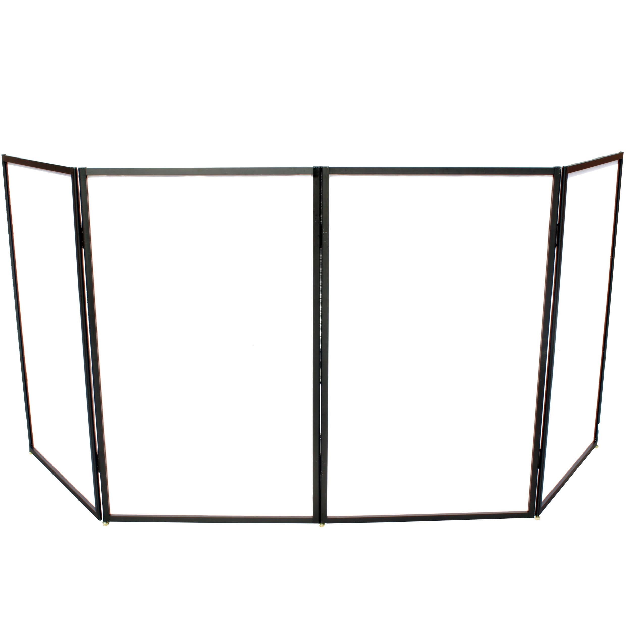 5 Panel Black Frame DJ Facade W-Stainless Quick Release 180 Deg. Hinges