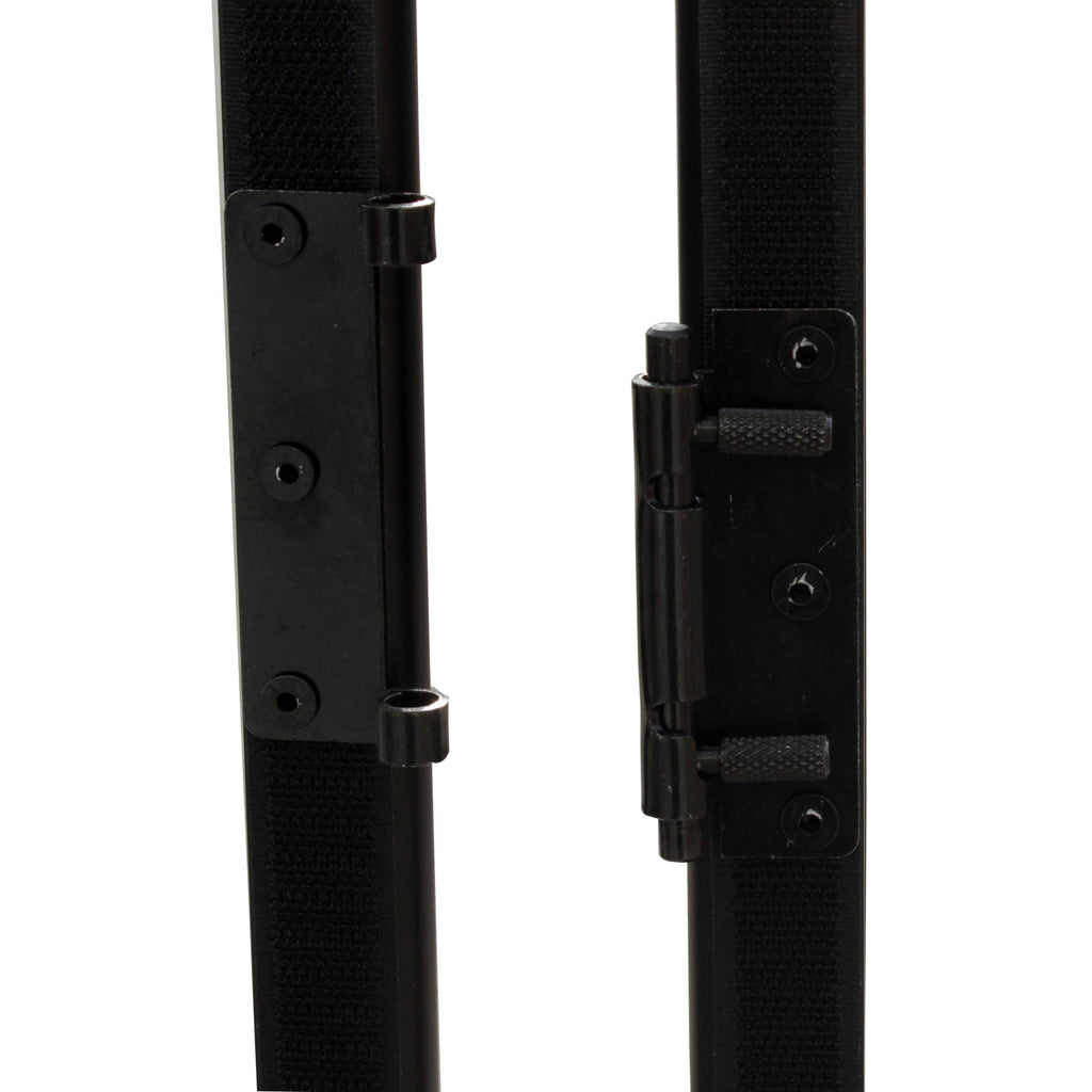 5 Panel Black Frame DJ Facade W-Stainless Quick Release 180 Deg. Hinges