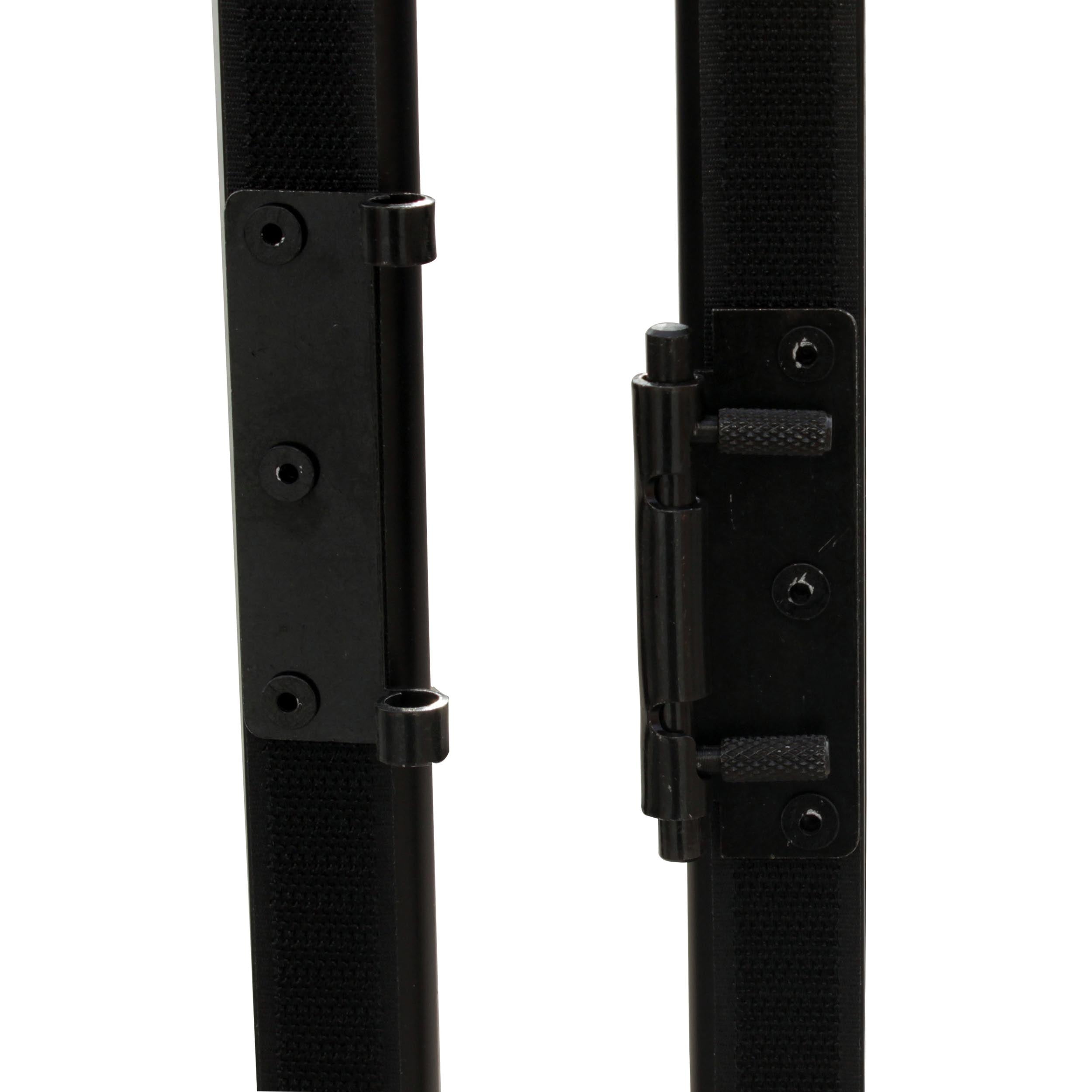 5 Panel Black Frame DJ Facade W-Stainless Quick Release 180 Deg. Hinges