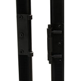 5 Panel Black Frame DJ Facade W-Stainless Quick Release 180 Deg. Hinges